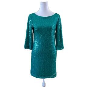 Forever 21 Women Green Sequin Dress Size S
